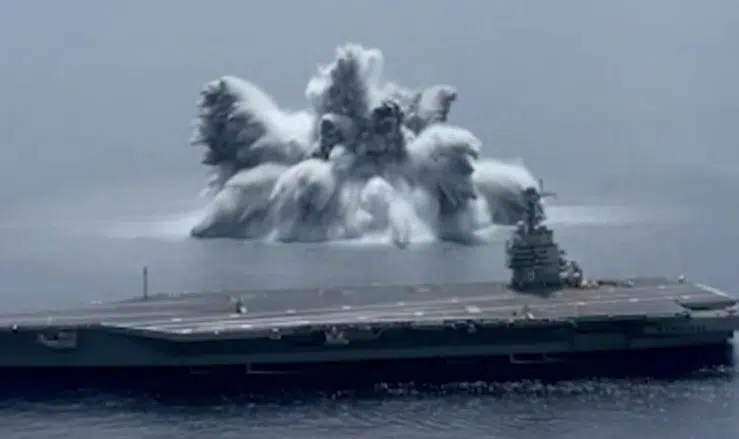 ВМС США начали испытания нового авианосца в Атлантическом океане (Видео)