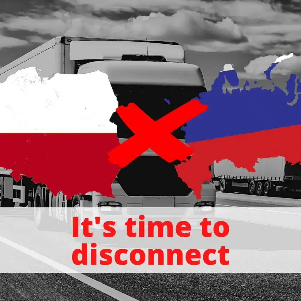 Поляки створили петицію про закриття кордону для російських/білоруських вантажівок