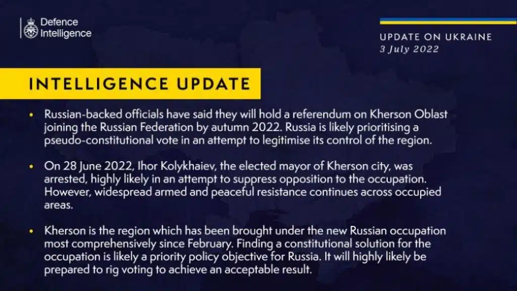 У британській розвідці назвали пріоритетну мету Росії в Україні