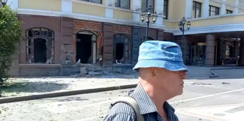 У мережі з’явилось відео з місця вибуху у Донецьку