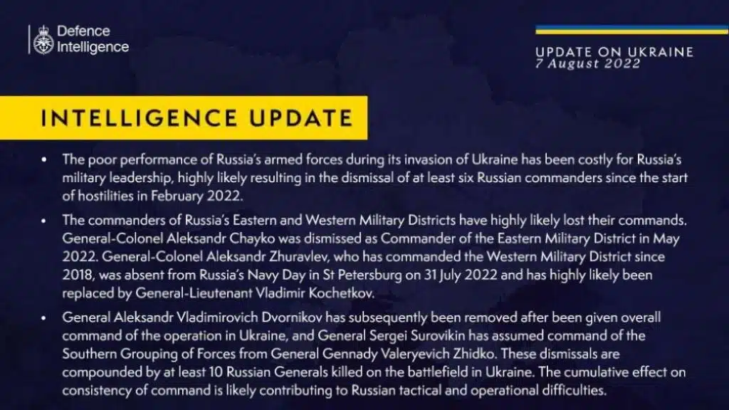 У Мінобороні Британії порахували знищених в Україні генералів РФ