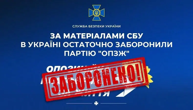 За ініціативи СБУ в Україні остаточно заборонили діяльність «ОПЗЖ»