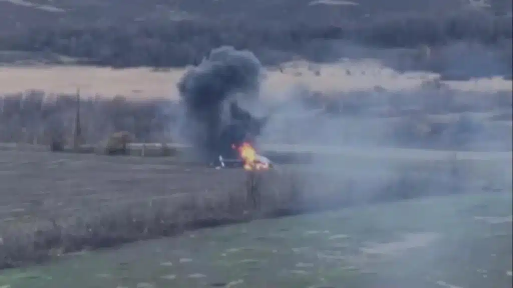 Відео знищення російського вертольота