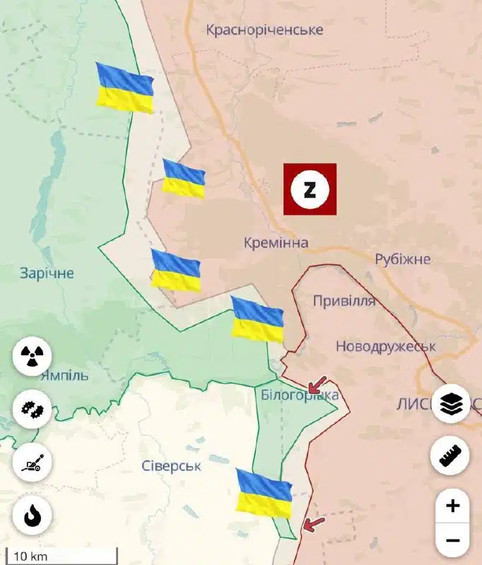 Українським військовим залишилося кілька кілометрів до Кремінної