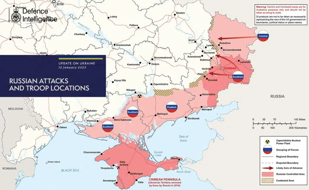 Британська розвідка показала свіжу карту війни в Україні