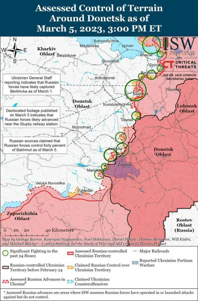 ЗСУ виснажують війська Росії в Бахмуті, створюючи сприятливі умови для контрнаступу