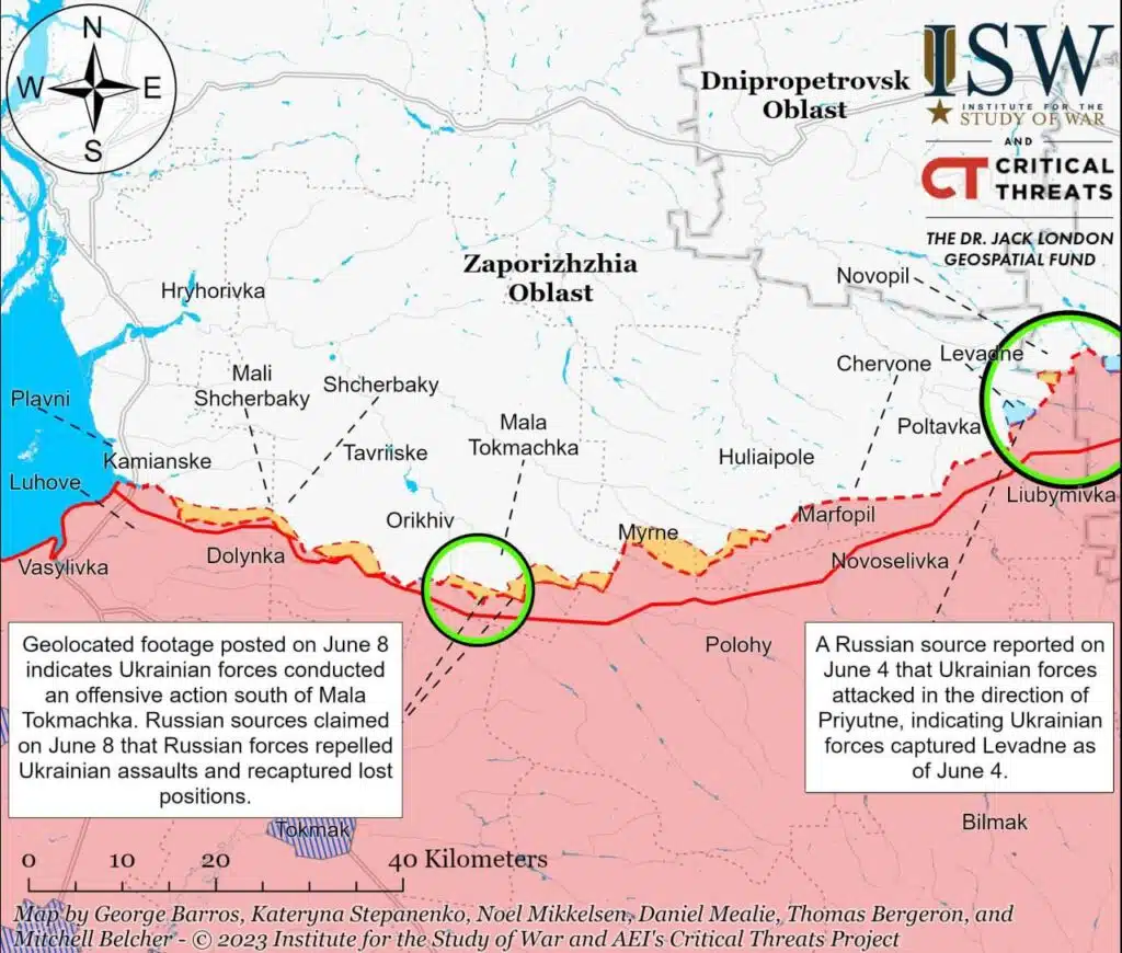 ЗСУ провели обмежений, але значний наступ на Запорізькому напрямку, – ISW