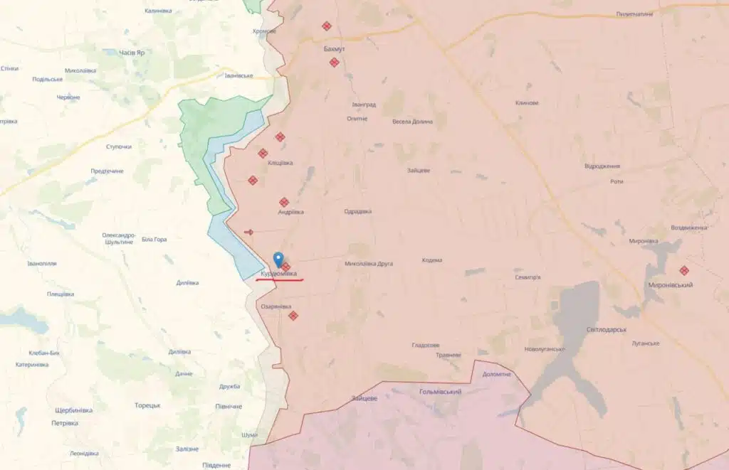 На Курдюмській дамбі після успішного штурму встановили український прапор