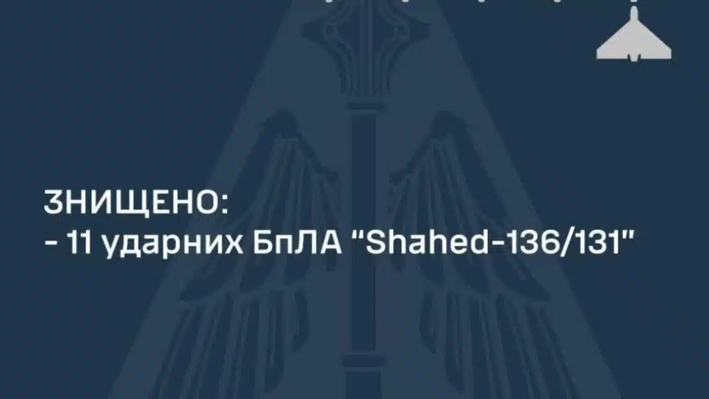 Названо кількість знищених за ніч ворожих “шахедів”