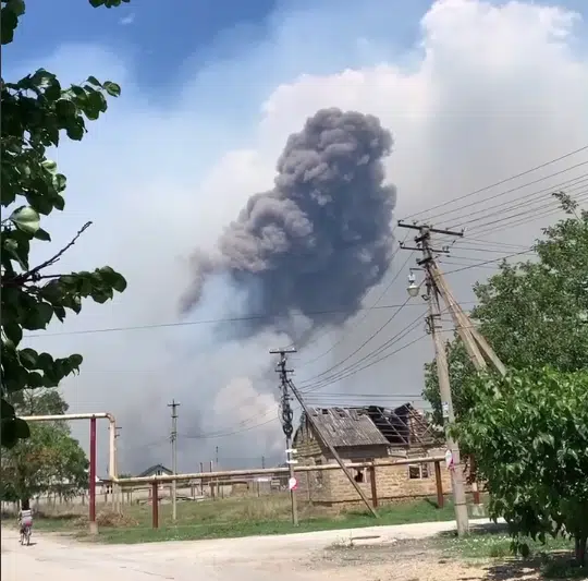 В окупованому Криму знищено склад БК (ВІДЕО)