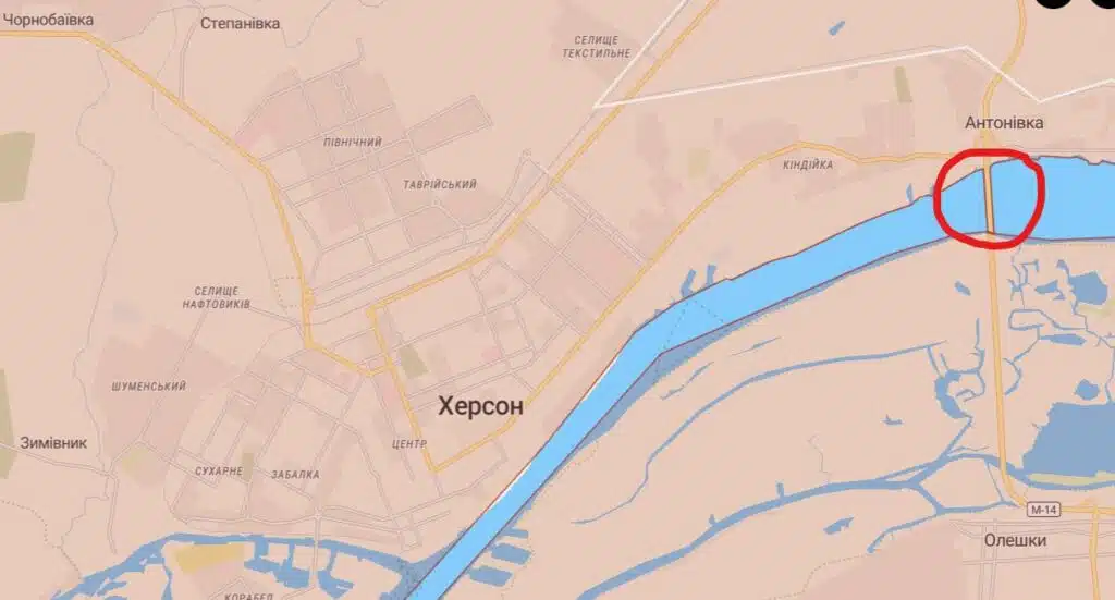 У районі Антонівського мосту тривають важкі бої