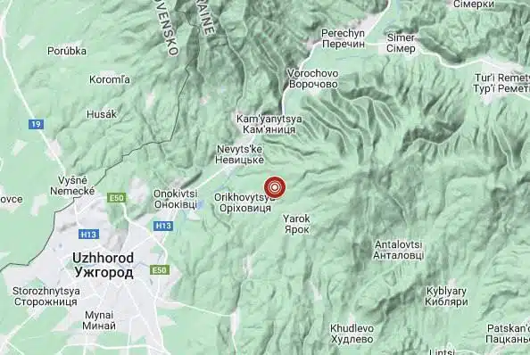У Закарпатській області сьогодні стався землетрус