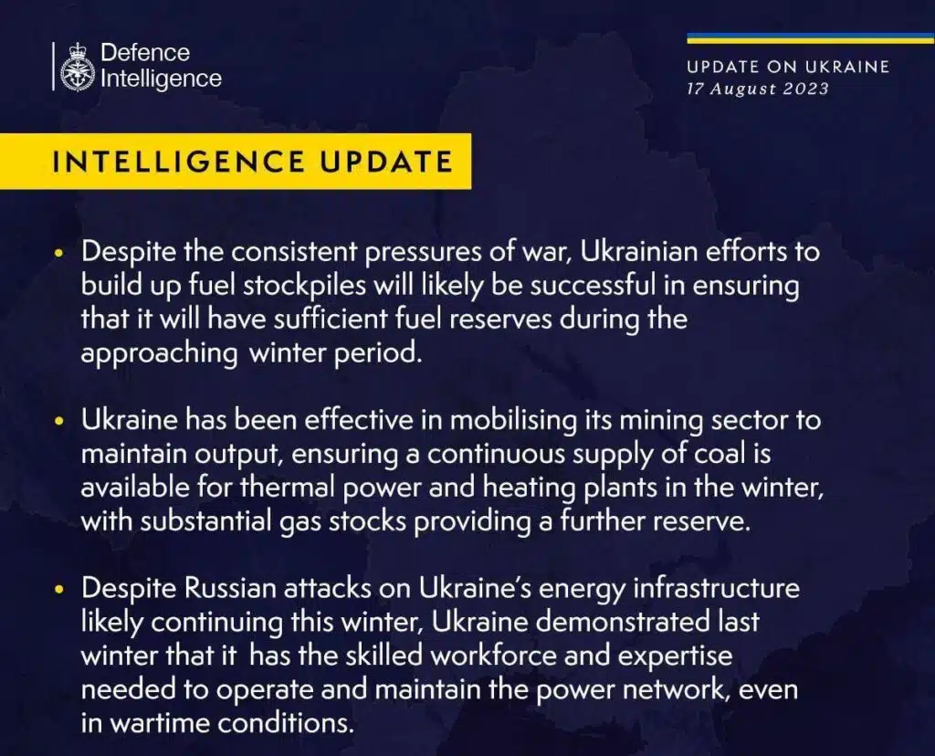Британська розвідка оцінила здатність України пройти опалювальний сезон під обстрілами