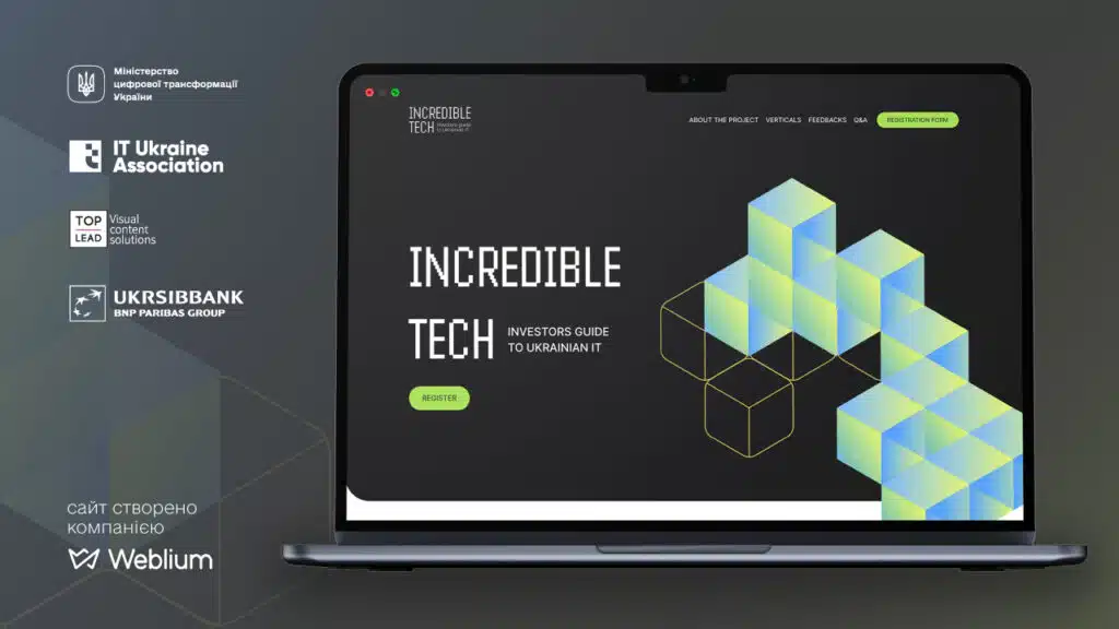 Конструктор сайтів Weblium прийняв участь в розробці каталогу Incredible Tech