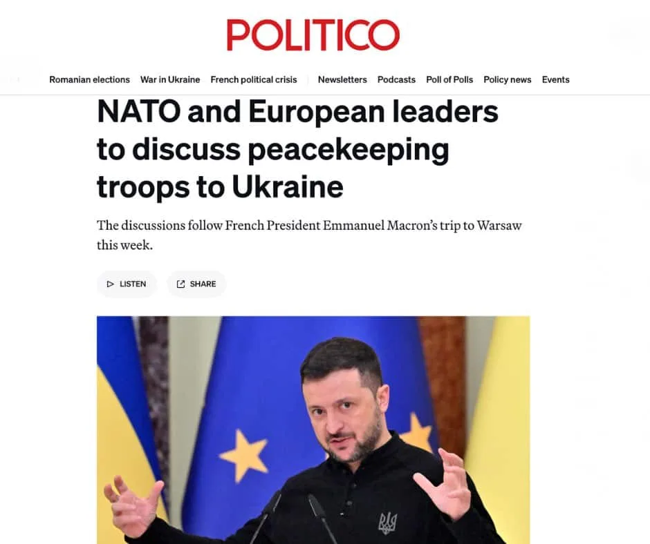 НАТО та ЄС обговорять відправку миротворчих сил до України